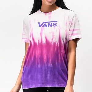 Vans Pink and White Tie-Dye Tee